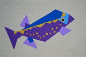 Boxfish ~ Sold! acrylic on 5x7 canvas panel 2017